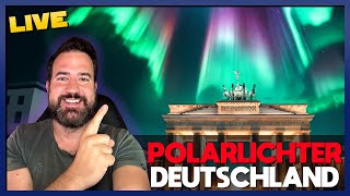 POLARLICHTER ÜBER DEUTSCHLAND! Sonnensturm trifft Erde! 🔴LIVE