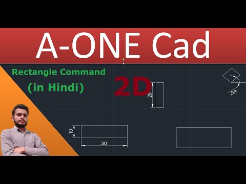 Rectangle Command || How to use rectangle command in AutoCAD ? (In Hindi)