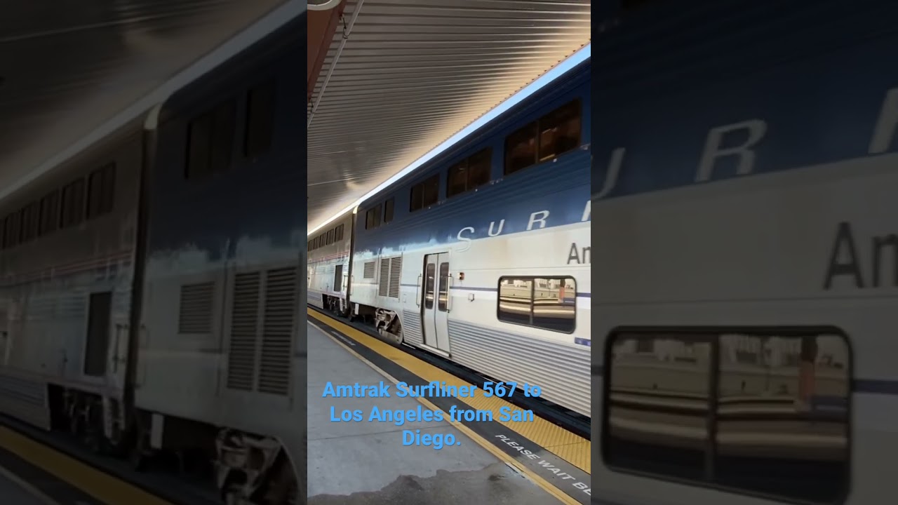 Amtrak Surfliner 567 to Los Angeles from San Diego. 1-21-23