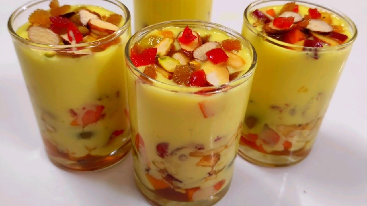 ಕಸ್ಟರ್ಡ್ ಪೌಡರ್ ಇಲ್ಲದೆ ತುಂಬಾ ಸುಲಭವಾಗಿ ಫ್ರೂಟ್ ಕಸ್ಟರ್ಡ್ ಮಾಡಬಹುದು / Fruit Custard Without Custard Powder