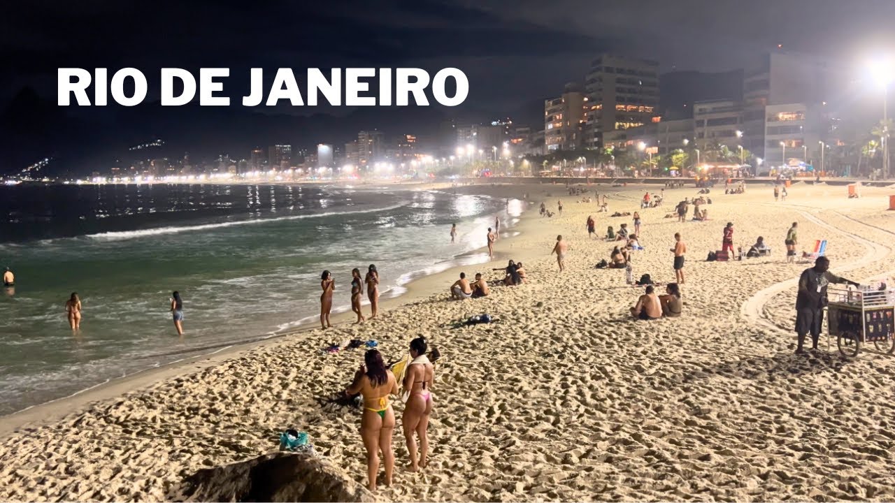 IPANEMA: WALKING THROUGH THE NEIGHBORHOOD AT NIGHT — RIO DE JANEIRO, BRAZIL【4K】🇧🇷