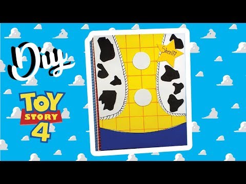 Woody Toy Story 4 / How to line notebooks for children / Back to School