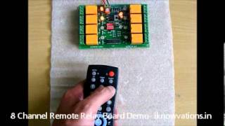 8 channel IR Remote Control Relay Board Demo.wmv