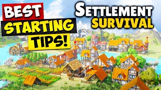 Settlement Survival - BEST STARTING TIPS!