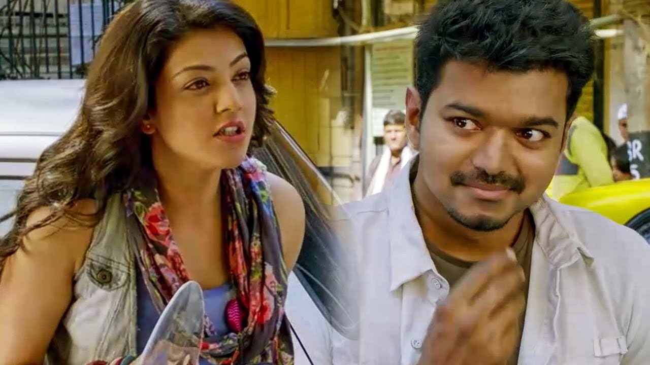 विजय काजल अग्रवाल को बीच रास्ते में छेड़ रहा है | #Vijay & #KajalAggarwal Best Movie Scene