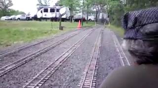 Super Simplex 0-6-0, 4-3/4" gauge locomotive, A trip around the FLLS 1" scale track, May 27 2018.