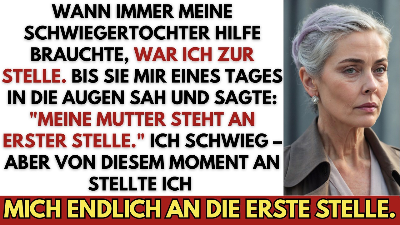 Das Brathähnchen dampfte noch auf dem Tisch, als meine Schwiegertochter mir ganz beiläufig den Stuhl vor die Tür setzte. „Meine Mutter zieht ins Erdgeschoss", sagte sie, ohne aufzusehen. „Sie...