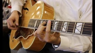 Jonathan Stout playing our Epiphone Emperor at Norman's Rare Guitars chords