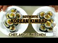 KOREAN KIMBAP RECIPE/STEP BY STEP TUTORIAL KOREAN SUSHI @chefangelkitchen