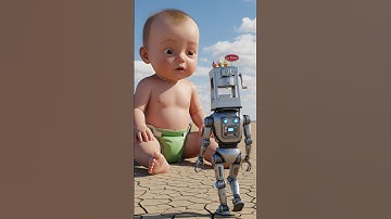 The robot gave the child cold ice cream 😭 #ai #baby #aivideo #shorts #icecream #robot