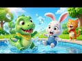 Dino Learns to Take a Bath | Baby Dinosaur Hygiene Skills for Kids