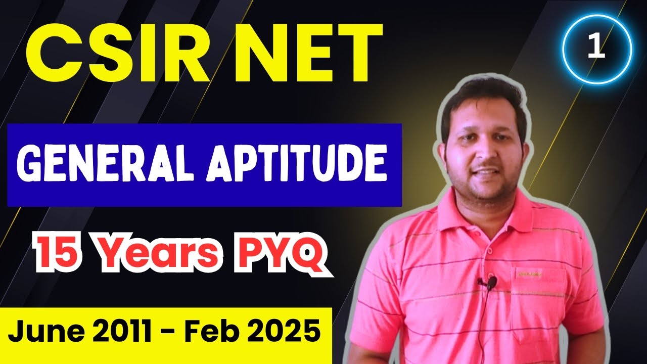Csir net general aptitude part a | csir net general aptitude 15 years ...