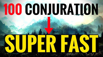 How to Get 100 Conjuration SUPER FAST! - Skyrim Remastered
