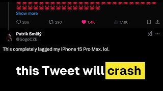 this Tweet will crash your browser