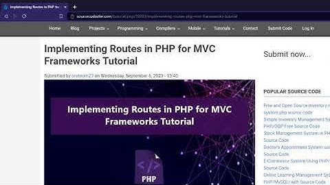 Implementing Routes in PHP for MVC Frameworks Tutorial