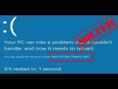 Bad system config info. Экран смерти виндовс 10 Bad System config info. Ошибка Bad System config info. Bad System config info синий экран. Bad System config info при загрузке Windows 10.