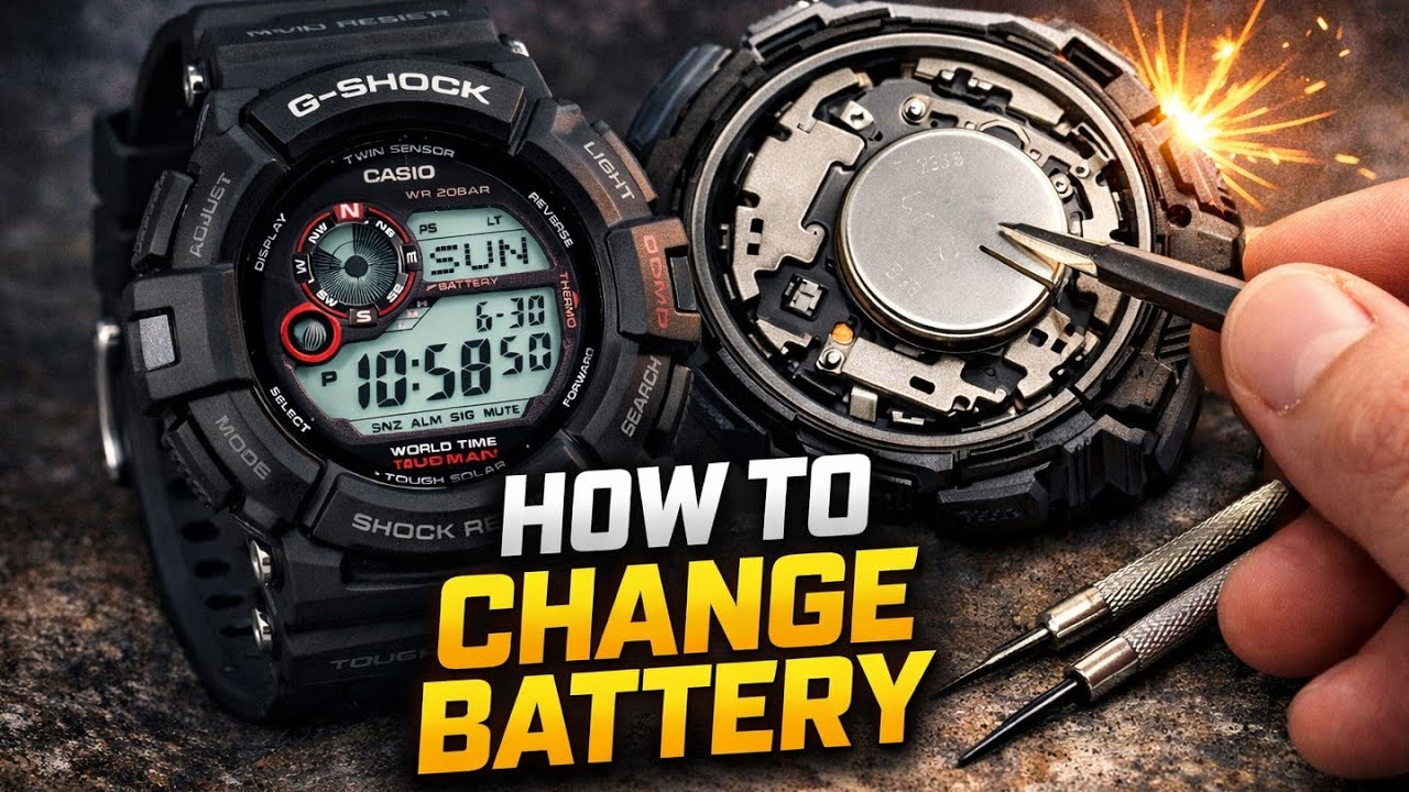 HOW TO CHANGE BATTERY CASIO G-SHOCK G-9300 - YouTube