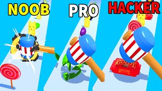 Noob vs Pro vs Hacker in Perfect Smash 3D Game - All Levels screenshot 4