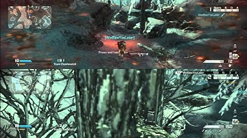 Call of Duty: Ghosts PS3 2 Player Split Screen Part 9 (Team Deathmatch, Bots, Whiteout) 2v10