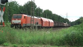 20140618 Elten (D) 1344-1406 Güterzüge und ICE3