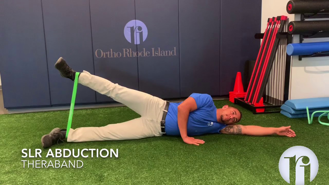 Single Leg RaiseAbduction with Theraband YouTube