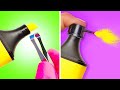 29 Amazing Hacks With Stationery || Marker, Pen, Pencil And School Glue Hacks