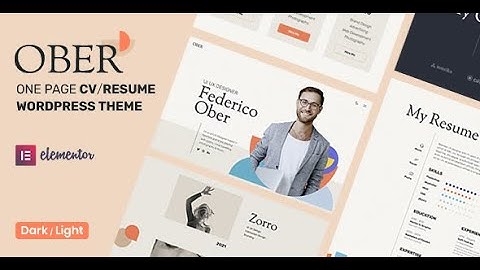 CV Resume WordPress Theme - Ober: How to Install Theme & Import Demo