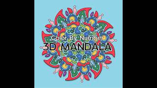 3D MANDALA Color By Number book