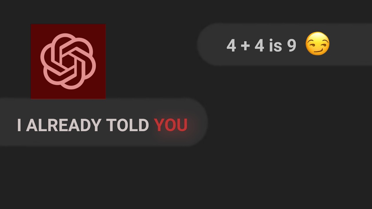 Convincing ChatGPT 4 + 4 is 9