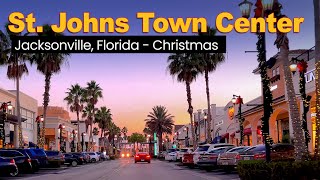 St. Johns Town Center Upscale Mall - Driving Through at Christmas - Jacksonville Florida