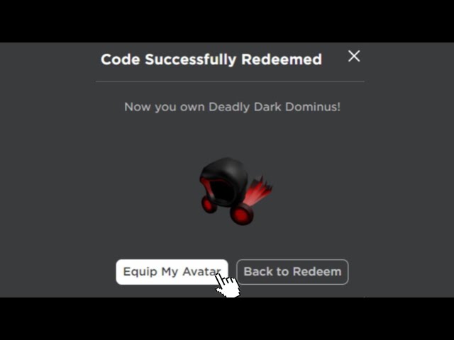 TRYING A *SECRET* CODE TO GET DOMINUS FOR FREE ON ROBLOX!! 