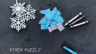 Winter Math & Literacy Snowman Puzzles for December or January FUN!