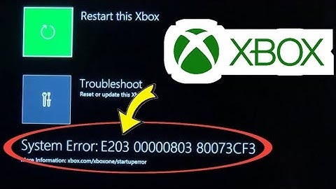 Hoe u systeemfout E203 00000803 80073CF3 op Xbox Series X|S kunt oplossen