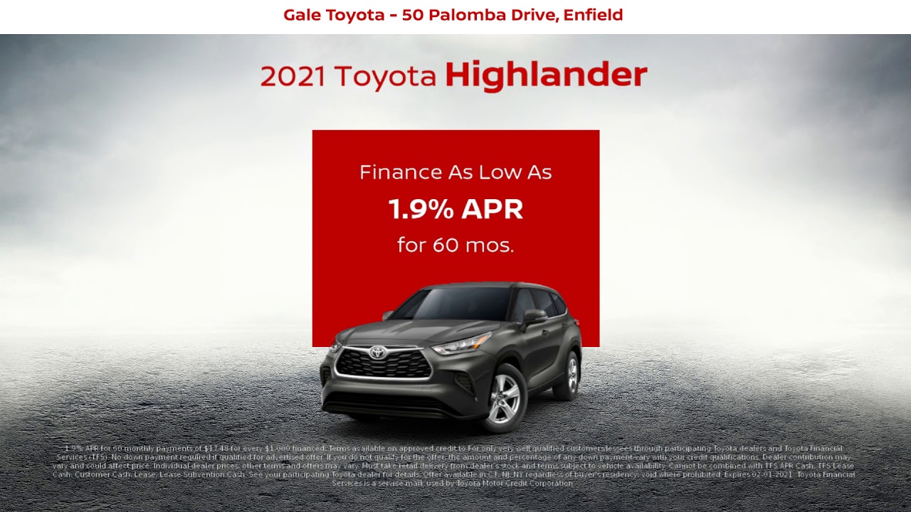 2021 Toyota Highlander January Special Offer!