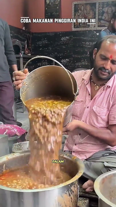 ♻️😱🔥rasakan sensasi bubur India yang lezat ini🔥🔥 #viralvideo #shortvideo #india #shorts