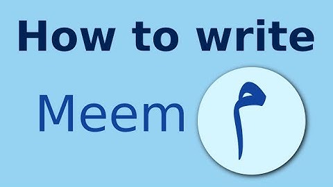 Arabic alphabet: how to write Meem "ميم"