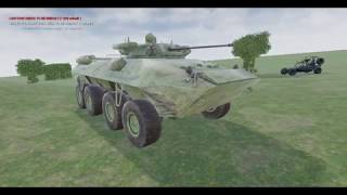 BTR 90m simple suspension and wheel rotation component