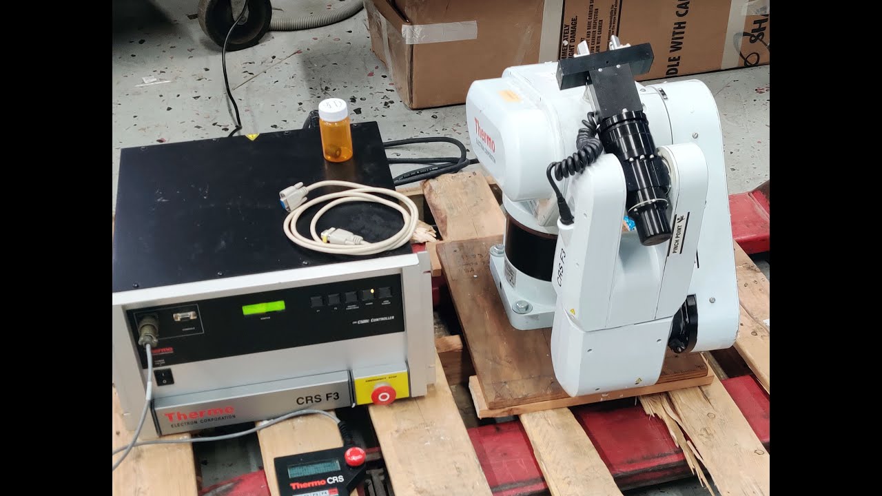 Thermo CRS F3 6-Axis Laboratory Robot w/ C500C Controller, Pendant & Cable