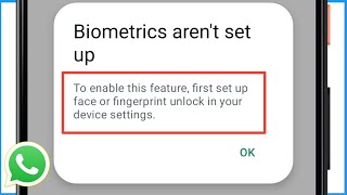 To Enable This Feature First Set Up Face Or Fingerprint Unlock In Your Device Settings