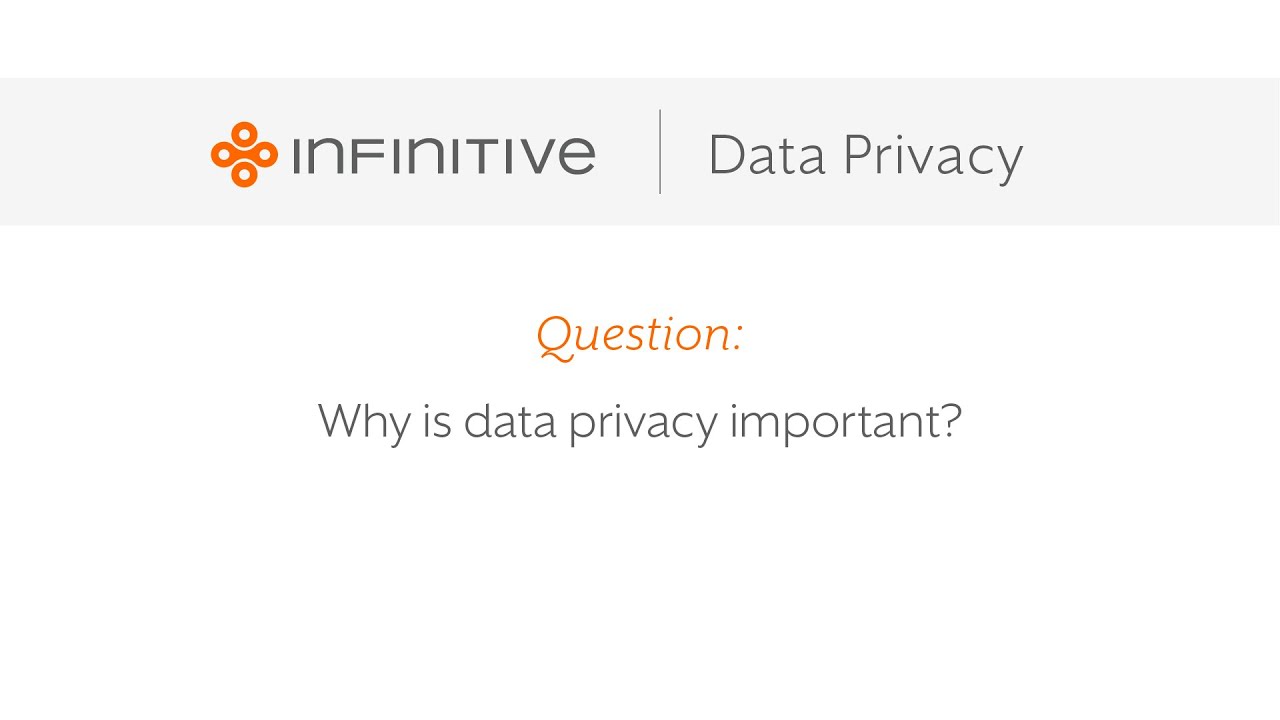 Why Is Data Privacy Important YouTube