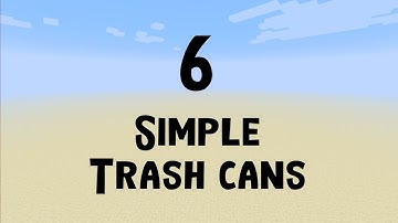 6 Simple Trash Cans - Minecraft Redstone Tutorial