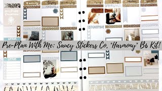 Memory Pre-Plan With Me Ft.  Saucy Stickers Co, Harmony B6 Kit!