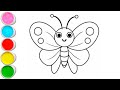 Butterfly Drawing | how to draw butterfly for beginners | step by step butterfly drawing | #drawing