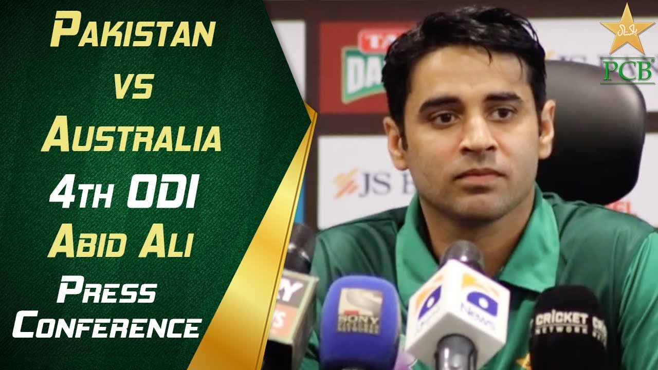 Pakistan Abid R Pakistan vs Australia 4th ODI - Abid Ali post match press conference ...