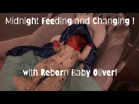 Midnight Feeding and Changing! (With Reborn Baby Oliver!)