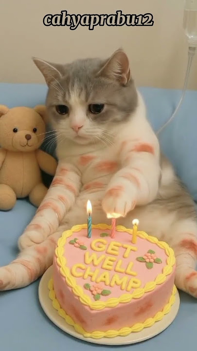 'Spirit of Healing, Little Champion#cat#animasi#cake#funny#kitten#cutecat#happybirthday