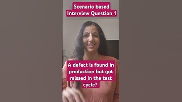 Scenario based interview Q1 #scenariobasedinterviewquestionsandanswers #shortsyoutube #testing