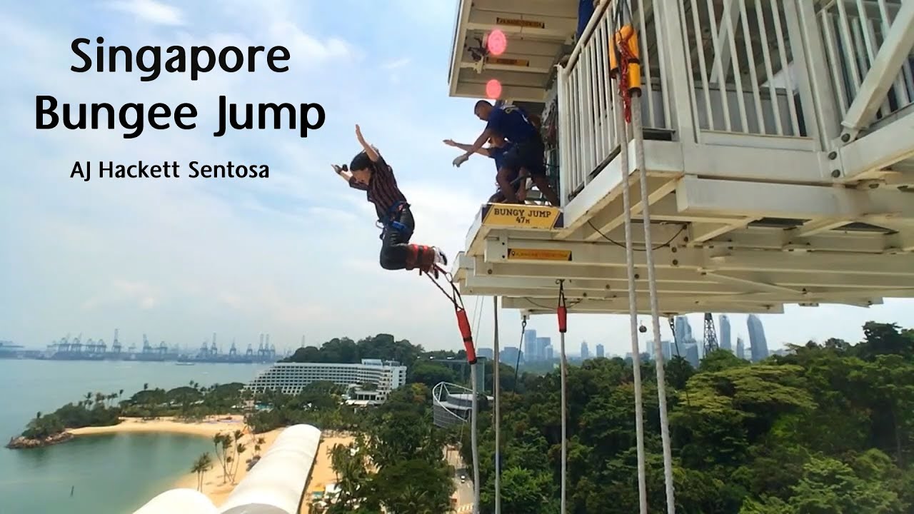 VLOG/여행 브이로그/싱가포르 센토사 번지점프 [Singapore - AJ Hackett Sentosa Bungee Jump ...