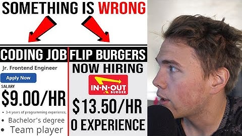 FLIPPING BURGERS PAYS MORE THAN CODING NOW - GARBAGE JOBS | #grindreel