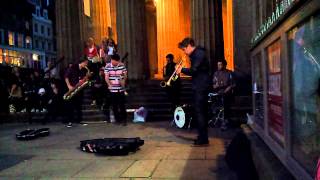 Awesome Australian SASKWATCH LIVE STREET GIG EDINBURGH 2012